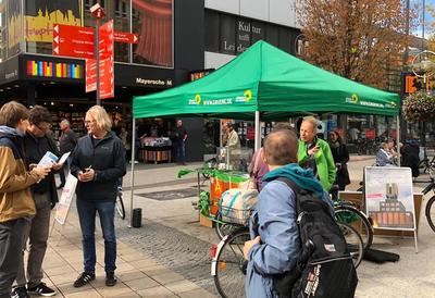 Der Platz von Netanya war Treffpunkt in der Innenstadt für GRÜNE Ideen für Dortmund